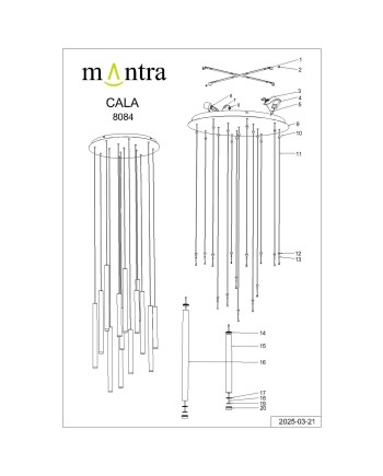 CALA * LÁMPARA BASE REDONDA 14L LED COLANTES - VARIADO